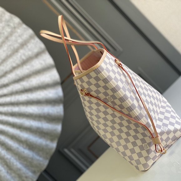 Louis Vuitton NEVERFULL MM bag"M81085 ""Monogram coated canvas Aged natural cowh - Picture 5 of 6